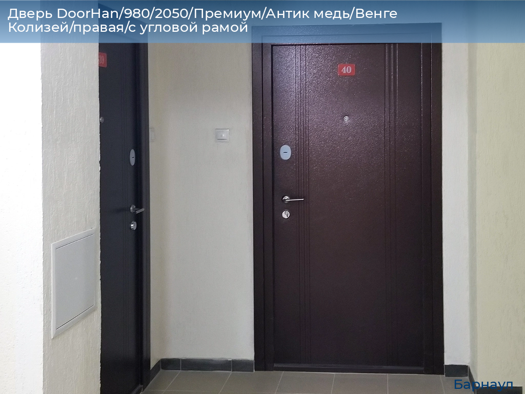 Дверь DoorHan/980/2050/Премиум/Антик медь/Венге Колизей/правая/с угловой рамой, barnaul.doorhan.ru